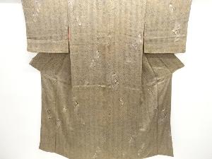 アンティーク　錦紗草花模様着物